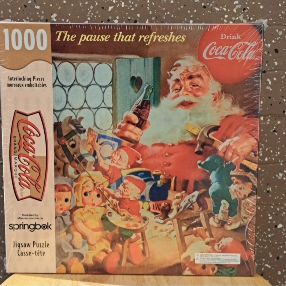 Santa Claus Christmas Jigsaw Puzzle Coca-Cola Springbok 1000 PC New Sealed